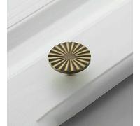 Bronze American Retro Simple Furniture Cabinet Door Single-Hole Handle Copper Semicircle Antique Copper Cabinet Handle-Vintage Brass-5144L
