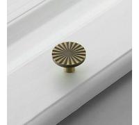Bronze American Retro Simple Furniture Cabinet Door Single-Hole Handle Copper Semicircle Antique Copper Cabinet Handle-Vintage Brass-5144S