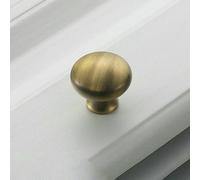 Bronze American Retro Simple Furniture Cabinet Door Single-Hole Handle Copper Semicircle Antique Copper Cabinet Handle-Vintage Brass-5347L