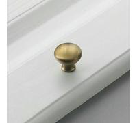 Bronze American Retro Simple Furniture Cabinet Door Single-Hole Handle Copper Semicircle Antique Copper Cabinet Handle-Vintage Brass-5347S