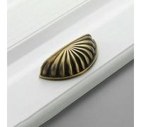 Bronze American Retro Simple Furniture Cabinet Door Single-Hole Handle Copper Semicircle Antique Copper Cabinet handle-5286Vintage Brass-76