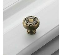 Bronze American Retro Simple Furniture Cabinet Door Single-Hole Handle Copper Semicircle Antique Copper Cabinet Handle-Vintage Brass-5326