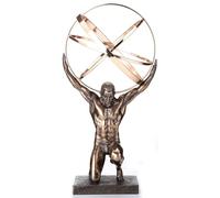 Bronze and Gold Finish Atlas Carrying Celestial Sphere Statue