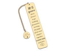 Bronze Anniversary Gifts for Men Women, Bronze Gifts for 8th Anniversary, 8th Anniversarys Gift for Her Him, 8 Year Wedding Anniversarys Bookmark for Couples, Christmas Birthday Gift for Wife Husband