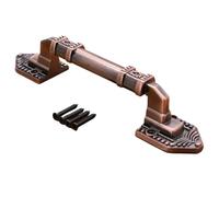 Bronze Barn Door Handle Made from Aluminum Alloy for Wood Cabinets, Cupboards, and Dressers Designed for Indoor and Outdoor Use with Mounting Hardware (Red Bronze-S)