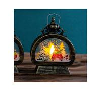 (Bronze-Car) Christmas decorations children's hand-held lanterns Christmas Eve gift party table decorations retro wind lantern ornaments