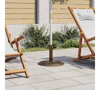 Bronze Cast Iron Umbrella Base 8.6kg 43.9cm Outdoor Umbrella Stand with Vintage Design No Assembly Required Perfect for Patio Garden and Balcony Use