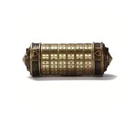 (Bronze) Da Vinci Code Alphabet Lock Box - Secure Metal Cylinder with Combination Password for Birthday & Valentine's Gifts