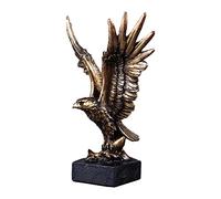 Bronze Eagle Sculpture - Realistic Eagle Art Deco Model for Office & Living Room Decor, 23CM Tall, Stunning Wildlife Figurine, for Nature Lovers