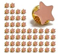 BRONZE effect Star Pin Badge | 100 Pieces | (13mm) | Lapel Pin Badge School Reward for attendance or achievement | Employee of the month or Themed Party Costume Decorations.