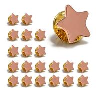 BRONZE effect Star Pin Badge | 20 Pieces | (13mm) | Lapel Pin Badge School Reward for attendance or achievement | Employee of the month or Themed Party Costume Decorations.