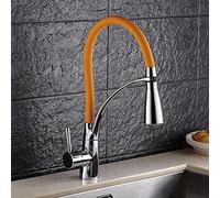 Bronze Faucet with LED Rotatable Sink Tap, Hot and Cold Water, European Style