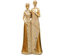 Bronze Finish Masai Couple Figurine