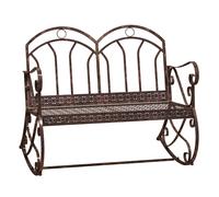 Bronze Garden Rocking Bench - TJ Hughes
