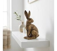 Bronze Gazed Sitting Hare Ornament