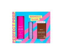 Bronze & Glow Skincare Set 3pc - Includes: 1 X One-Step Mini Facial 50ml, 1 X Nourish Lip Balm 8g, Bronzing Glow Drops 30ml