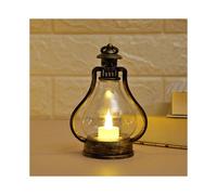 (Bronze Gold) LED electronic candle children's portable night light retro script killing kerosene lamp props Christmas ornaments