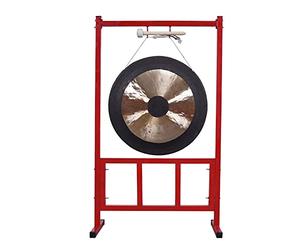 Bronze Gongs. Brass Hand gong with Black Edge 40cm Brass gong with Round Hammer for Percussion Instrument of Church Opera orchestramini gong(2,50cm)