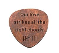 Bronze Guitar Picks & Bass Picks Bronze Anniversary Day Gifts for Men Women 8 Year Anniversay Bonze Gifts for Her Him 8 Year Wedding Anniversarry Gift for Couple Wife Music White Elephant Christmas