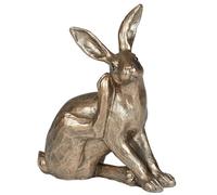 Bronze Hare Ornament Figurine Traditional Gold Decorative Rabbit Ornament