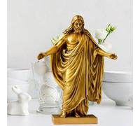 Bronze Jesus Christ Statue with Open Arms, 30cm Sacred Blessing Sculpture, Handcrafted Son of God Figurine for Christian Home Altar & Prayer Space - Inspirational Religious Gift