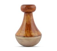 Bronze Kansa vatki Foot Massager with Wooden Handle - Ayurvedic Detox Tool for Pain Relief, Exfoliation & Relaxation - Ancient Healing for Tired Feet
