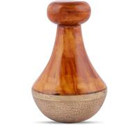 Bronze Kansa vatki Foot Massager with Wooden Handle - Ayurvedic Detox Tool for Pain Relief, Exfoliation & Relaxation - Ancient Healing for Tired Feet