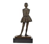 Bronze Little Dancer Sculpture Marble Base Classic Home Gallery Decor
