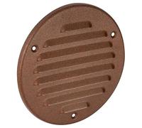 Bronze Louvred Wall Vent Grille with Flyscreen, Stainless Steel, Ø 100 mm / 4" Air Ventilation Duct Cover with Anti-Insect Mesh and Flat Back, Tough and Durable Metal
