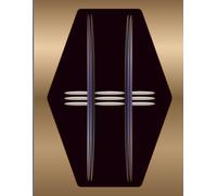 Bronze Meridian Studio Sketchbook: Luxury Abstract Geometric Sketchbook | Large 8.5 × 11 Blank Pages for Drawing, Illustration, Doodling, and Creative Expression