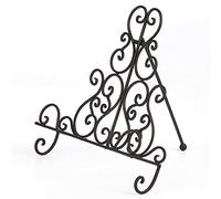 Bronze Metal Cookbook Stand with Scroll Design - Stylish Recipe Holder for Kitchen Counter & Elegant Cooking Accessory Perfect Gift for Chefs