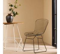 Bronze Metal Grid Frame Wire Chair | District