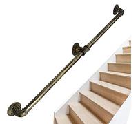 Bronze Metal Stair RailingWall Mounted Handrail for Indoor/Outdoor Steps 3.3 FT Banister Kit for Safe and Stylish Stairways Durable and Easy to Install