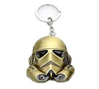 Bronze Metal Storm Trooper Darth Vader Star Wars Trilogy Collectors Cartoon Keyrings chain chains bag clip charm for Christmas Birthday Stocking Filler Novelty Small Gift Set Ideas for Kids Men Women
