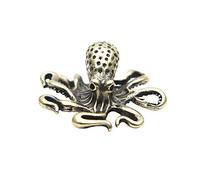 Bronze Octopus Sculpture Statue Brass Marine Animal Statuette Figurine Home Decor Interior Study Office Decoration Ornament 's Cognitive Toy Gift,1 Art collection