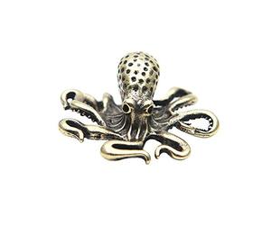 Bronze Octopus Sculpture Statue Brass Marine Animal Statuette Figurine Home Decor Interior Study Office Decoration Ornament 's Cognitive Toy Gift,1 Art collection