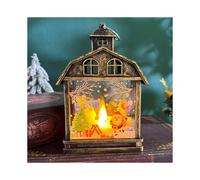 (Bronze-Old Man) Christmas decorations retro portable night light LED ornaments Christmas tree hanging window creative props
