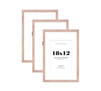 Bronze Picture Frame 18x12 With A4 Mount for Photos - Wall Display, Landscape or Portrait, 3 Pack