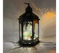 Bronze Pine Cones LED Lantern 18x16x33
