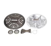 Bronze Resonator Guitar Parts Set, Aluminum Alloy Resonator Cone with Soundhole Screen Tailpiece Spider Bridge Saddle and Beech Wood for Dobro Style Instruments