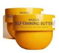 Bronze Self Tanning Butter, Gradual Tanning Lotion with Active Skincare, Hydrating Self Tanner for Body with Niacinamide, Hyaluronic Acid and Vitamin E - No Orange Tones 5.3 fl oz (150ml) (2PCS)