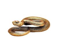 Bronze Snake Statue - High Simulation Realistic Animal Sculpture | Fortune Luck Figurine, Elegant Home Accent, Shelf Ornament for Good Energy, Piece of Snake Decoration