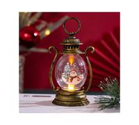 (Bronze Snowman) Christmas decorations retro portable lantern creative gift party desktop ornaments Christmas tree pendant