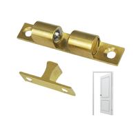 Bronze Sphere Fastener - Solid Brass Fitting, Polished Copper Hardware | Adjustable Tension Door Ball Catch Featuring Spring Clips, Robust Security Latches for Furniture Cabinet Drawers