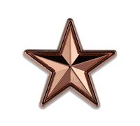 Bronze Star Badge - 3D Metal Enamel Reward Pin (Pack of 1) | Bronze Recognition for Effort, Progress or Fun Awards