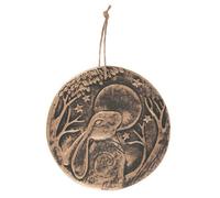 Bronze Terracotta Hare Plaque With Copper Finish & Hanging Loop