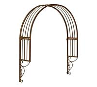 Bronze WallMounted Steel Trellis Arch Garden Arbor for Climbing Plants SemiCu Plant Support for Doors Entrances (55x12x53 Inch)