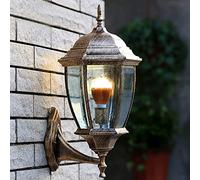 Bronze Waterproof Outdoor Wall Sconce - Anti-Rust Aluminum Metal Light Fixture for Patios, Corridors, Gazebos, and Community Parks - Exterior Lighting (Bronze A)