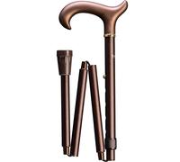 Bronze XL Soft Touch Derby Folding Walking Cane - 99 to 108cm