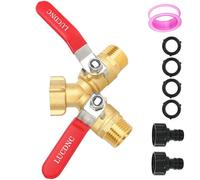 Bronze Y Splitter for Garden Hose with Rustless Handle and 3/4 Inch Thread Agreement High Stream Link